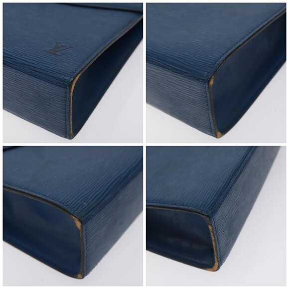 LOUIS VUITTON Epi Malesherbes Hand Bag Blue - Picture 16 of 16